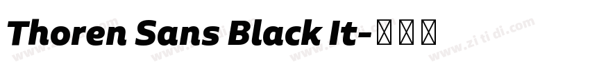 Thoren Sans Black It字体转换